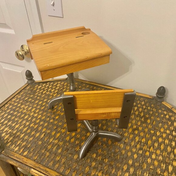 American Girl Doll School Desk & Chair Set – Wood & Metal – Vintage Style - Picture 3 of 10